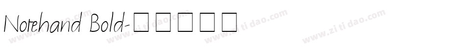 Notehand Bold字体转换
